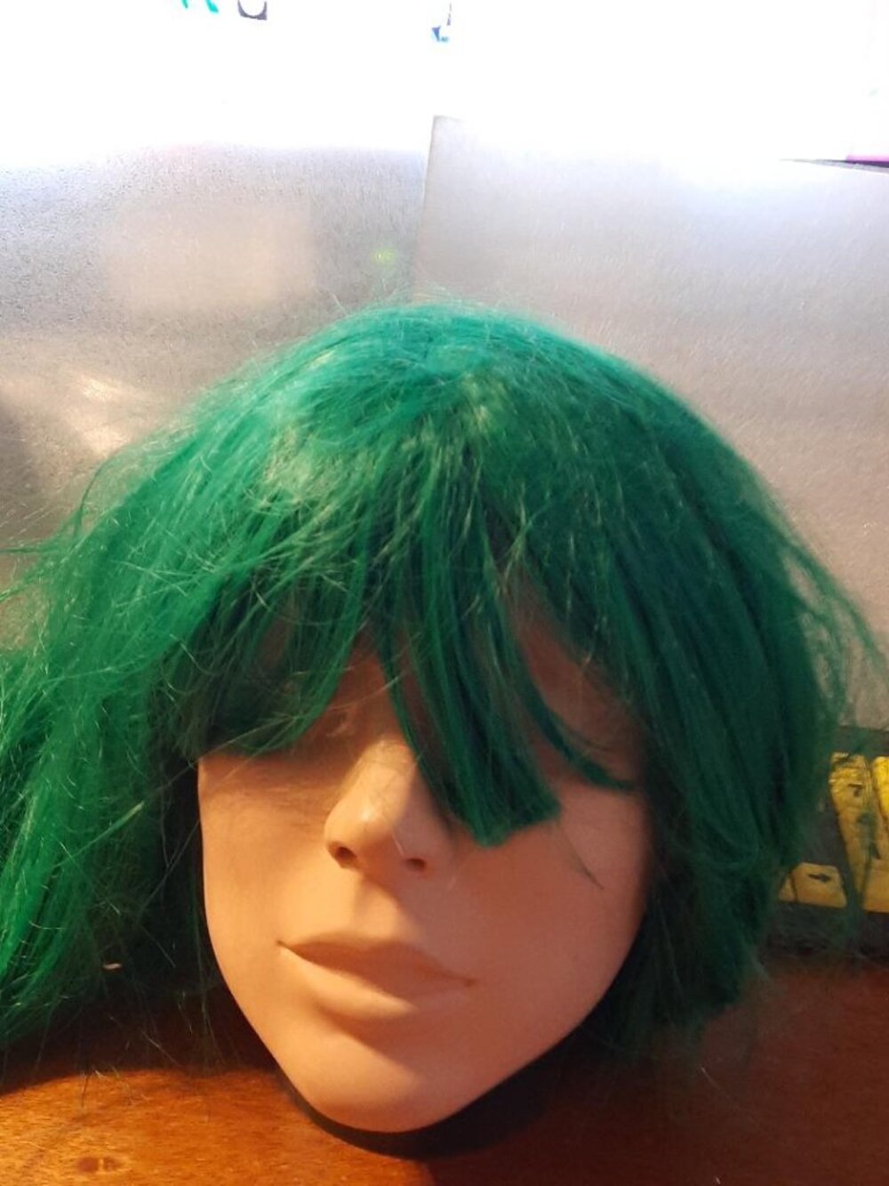 NEW ! Women Long 25 Inch Curly Wavy Wig Green